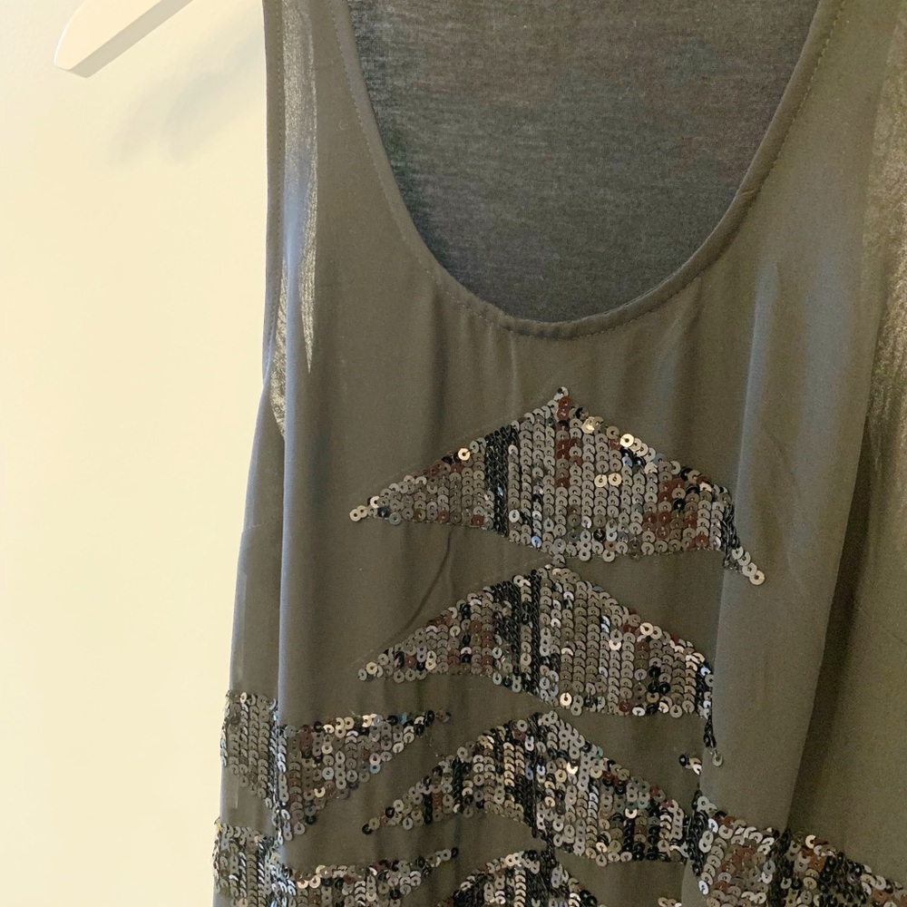 Black Sequin Tank
